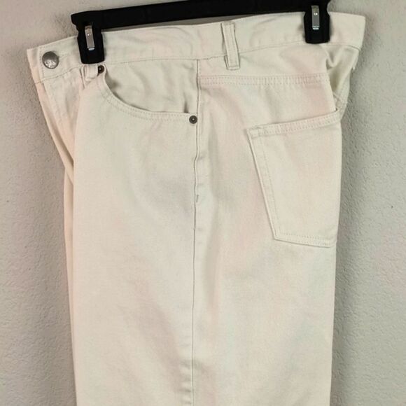 Gianni Bini Cream Straight Wide Leg High Waist Jeans Sz 13 (NWOT) - Picture 7 of 10